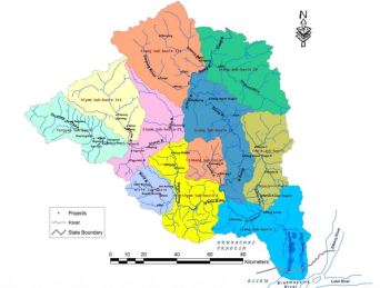 Sub-basin map of Siang River Source: Environment Assessment Report Siang Basin In Arunachal Pradesh, Interim Report June 2012